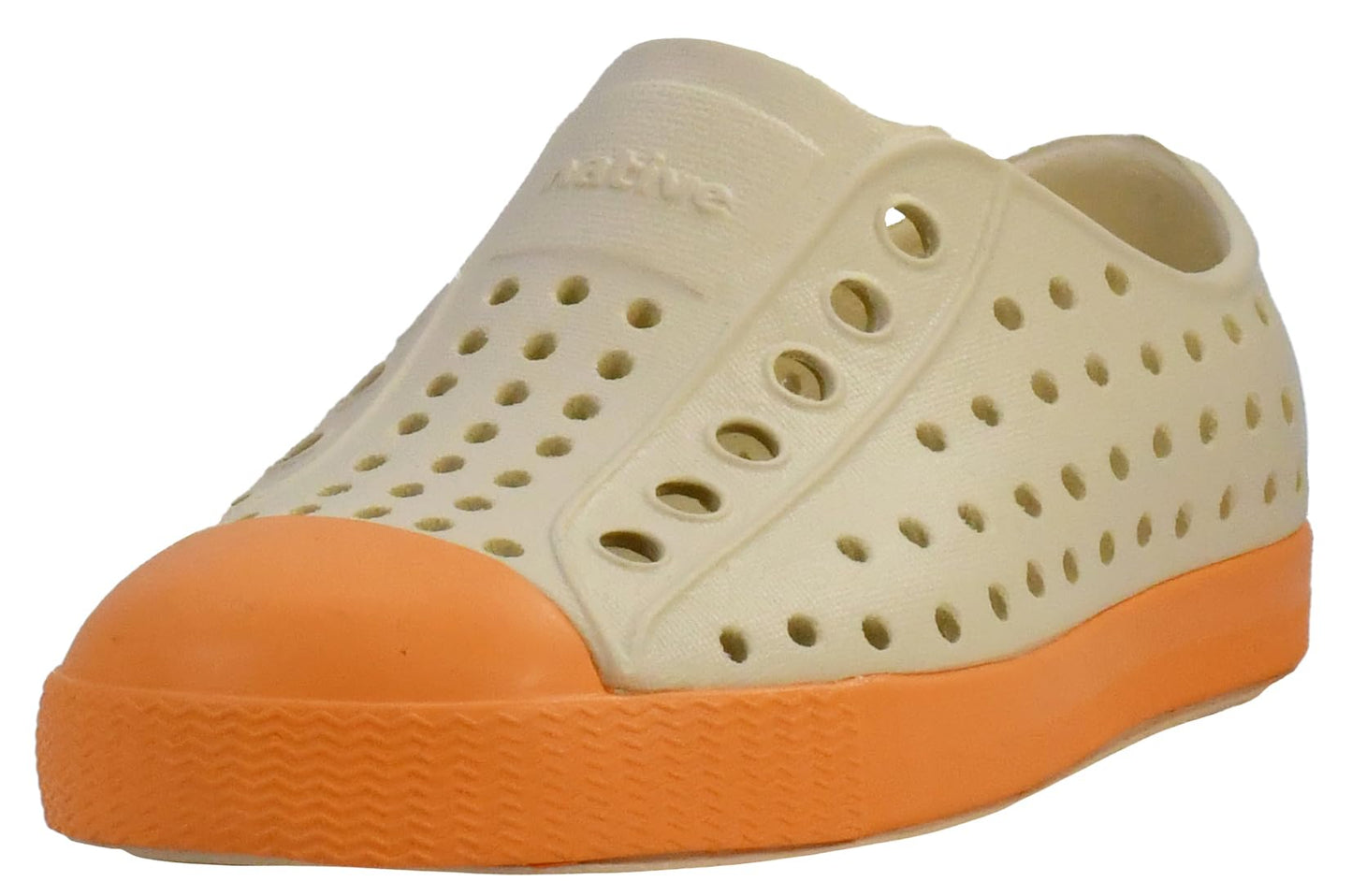 Native Shoes Unisex-Kids Jefferson Sneakers, Bone White/Papaya Orange, 5 Toddler