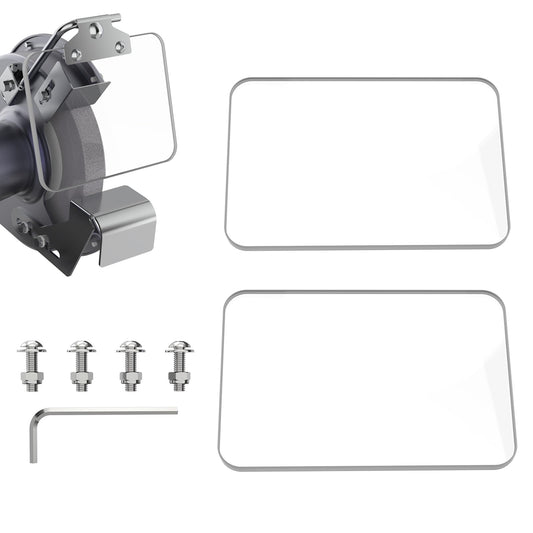 Neeki 4x6" 2pcs Bench Grinder Replacement Eye Shield, Small Grinder or Small Bench Grinder Protective Cover, HD, Lightweight and Durable