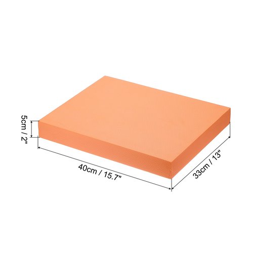 PATIKIL Balance Pad 15.7x13x2 Inch, Non-Slip TPE Foam Pad Cushion Exercise Yoga Mat Knee Pad for Fitness Stability Core Training Stretching, Orange