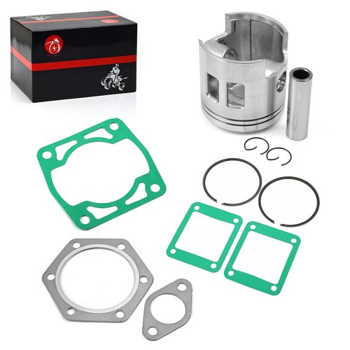 Engine 0.5mm Oversize Top End Piston & Ring & Gasket Rebuild Kit Compatible with EZGO 2 Cycle Gas Golf Cart 3PG 1989 1990 1991 1992 1993 24514G3 26519G03