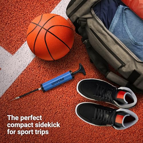 Portable Basketball Pump with 5 Needles & Nozzles – Hand Pump for Sports Balls