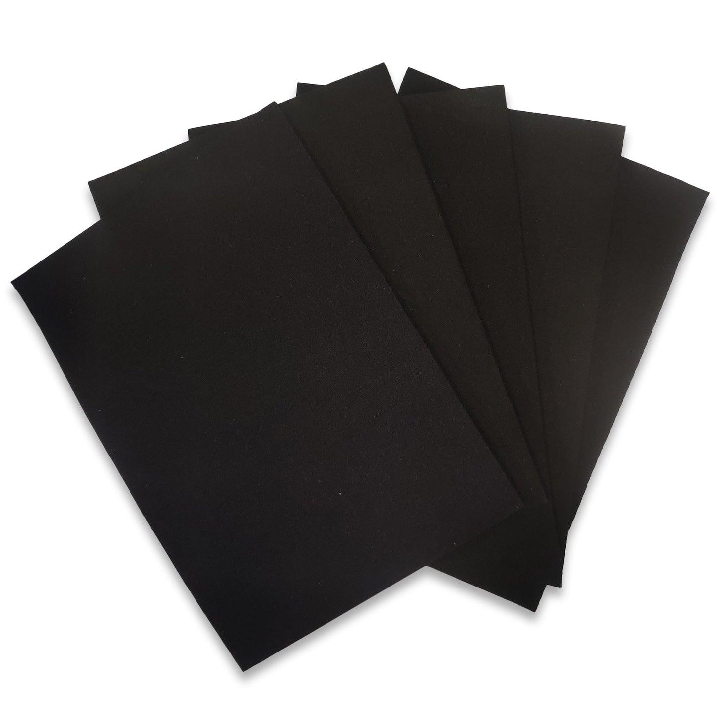Neoprene Fabric Assortment Sample Patch Sheet Packs for Sewing Material Wetsuit Repair (5 Pack, 1mm Black)