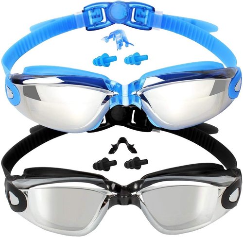 EverSport Swim Goggles - Anti-Fog Design for Adults & Kids | Pack of 2 for Enhanced Clarity
