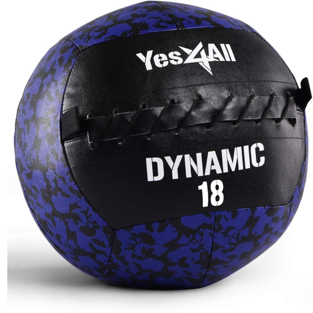 Yes4All Wall Ball, Wall Balls for Exercise, Weighted Ball, Medicine Ball and Full Body Dynamic Exercises, 6lbs - 30lbs