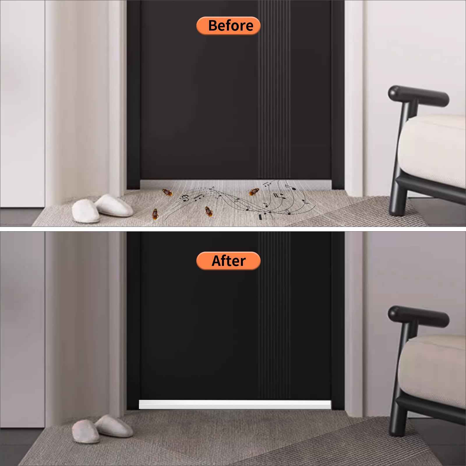 Weather Stripping,Weather Stripping for Door,Strong Adhesive, Lightproof, Soundproof Foam,Door Seal Strip for Door Frame,Window Frame(White,1 in x 1/4 in x 26Ft)