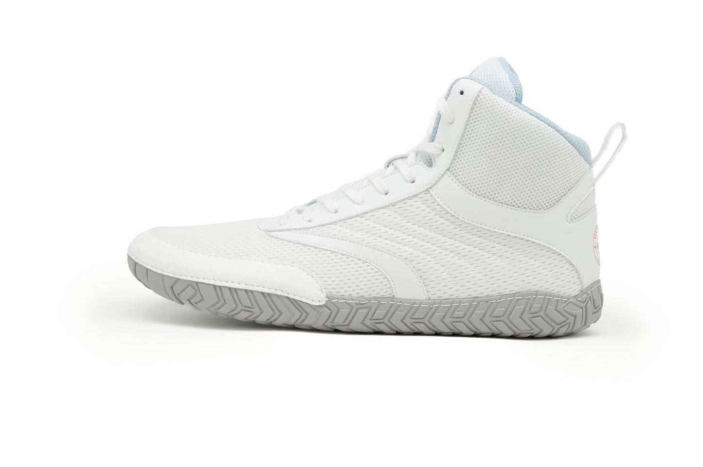 Gymshu Wrestling & MMA Training Shoe Zero Drop | High-Top Ankle Support | Grappling, Crossfit, Strength Training White