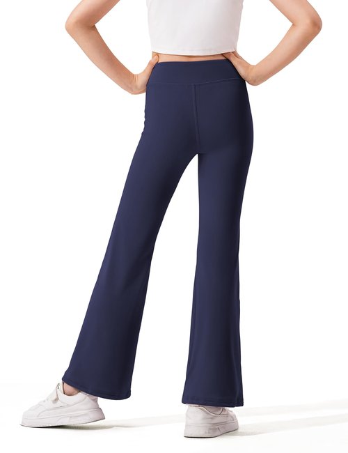 HASMES 3 Pack Girls Flare Leggings Kids Bell Bottom High Waisted Dance Yoga Pants Activewear