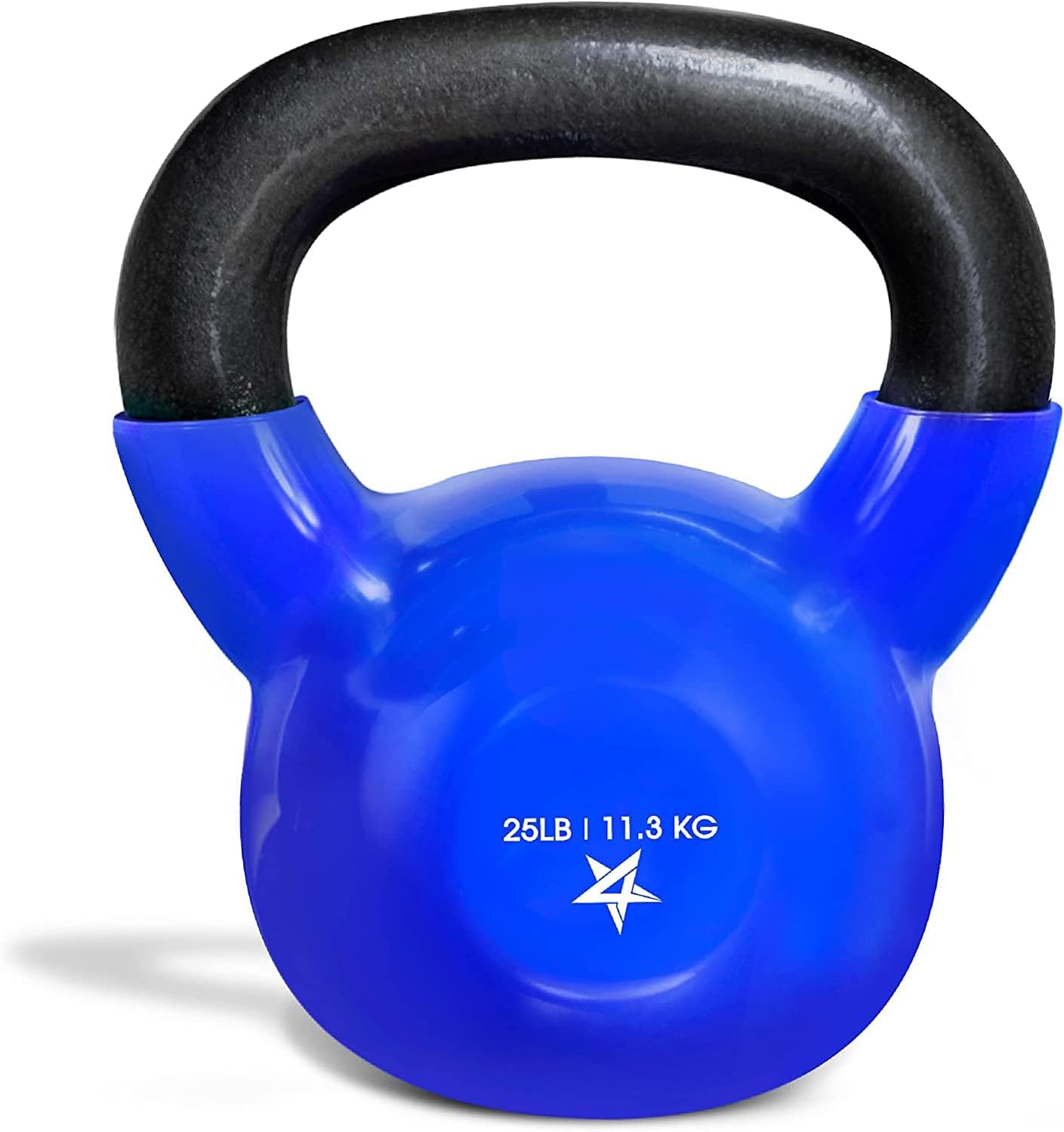 Yes4All Kettlebell - Vinyl Coated Cast Iron Strength Training for Home Gym | 5-100 LB Options