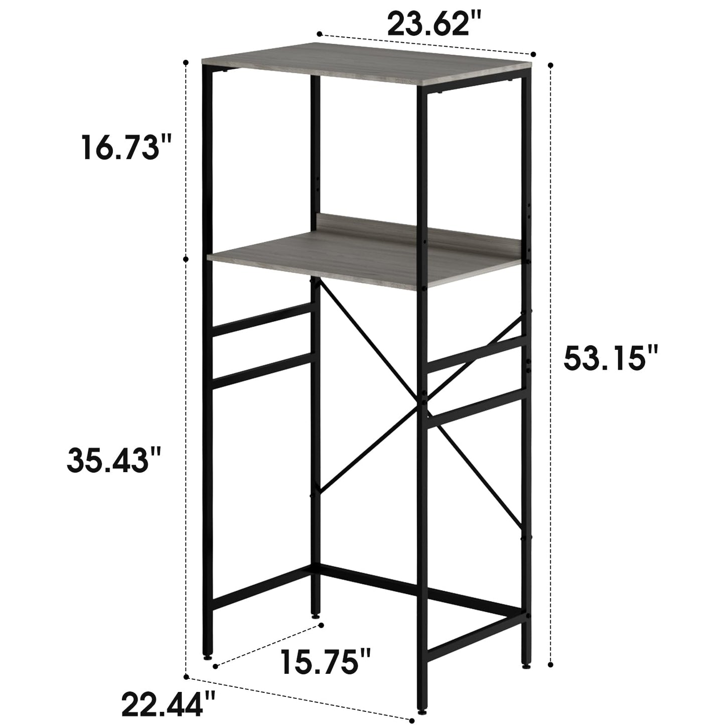 QieerHior Mini Fridge Shelf Mini Fridge and Microwave Stand Over Mini Fridge Storage Rack Height Adjustable Microwave and Fridge Stand Suitable for Dorm, Kitchens, Offices, Modern Gray