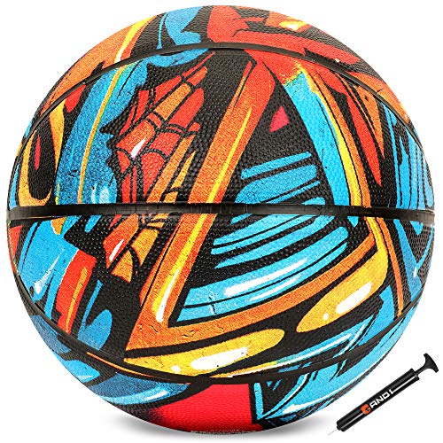 Official Size 7 Basketball - AND1 Chaos Rubber Ball for Indoor & Outdoor Play