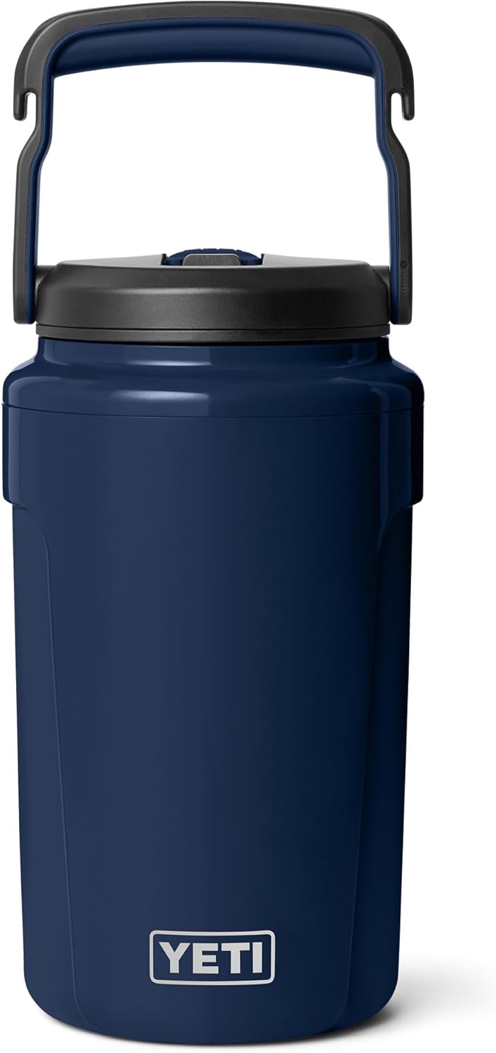 YETI Silo Half Gallon Insulated Water Jug - Lightweight, Leakproof Sports Bottle with Straw Cap & Fence Hook - Keeps Drinks Ice-Cold - Navy