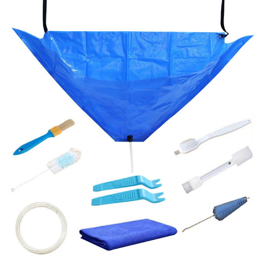 Air Conditioner Cleaning Cover Kit, Waterproof Wall Mounted Split Air Conditioner Protector Bag Washing Cover with 2.4mWater Pipe AC Units Cleaning Tools for Household 1~1.5P