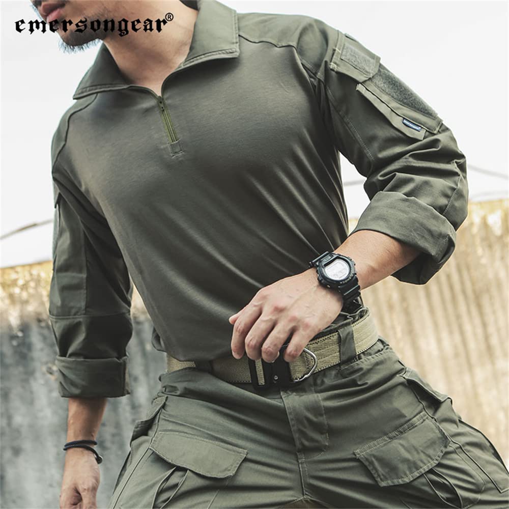 EMERSONGEAR Upgraded Version G3 Combat Shirt,Tactical Hiking Hunting Fishing Long Sleeve Camo Shirts for Men