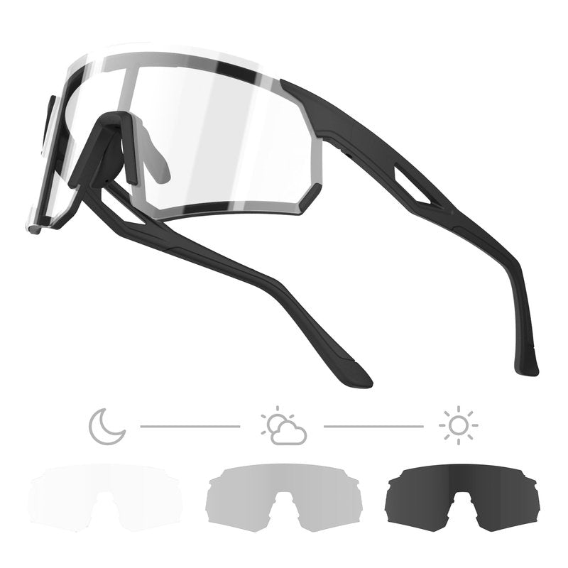VIKISOIO Photochromic Cycling Glasses,UV400 TR90 Frame Riding Running Baseball Fishing Driving for Men Women 24922-C173