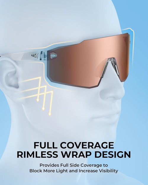 KastKing Etowah Polarized Fishing Sunglasses - PuriVex Lens Coating, Rimless Design, Unisex
