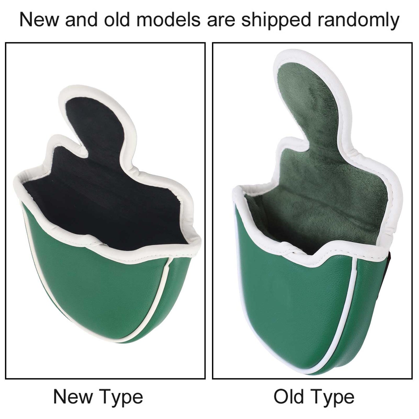 Putter Covers Odyssey Cover Putter Semicircle Putter Cover Mallet Putter Headcover Green Embroidered Cover Headcover Putter Cover Protector Copri Teste per mazza da Golf