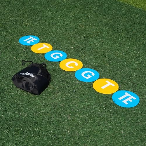 Football Linemen Position Markers Set - 7 Flat Discs, White