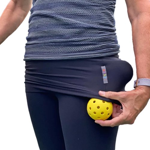 BANDI Ball Band - Pickleball & Tennis Ball Holder, Secure Sports Accessory for Easy Carry, Comfortable Elastic Band, Adjustable Fit for Active Players, Convenient for On-the-Go Use (Black, Medium)