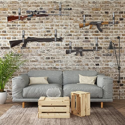 Heavy Duty Steel Gun Hooks for Wall - Safe Storage & Display