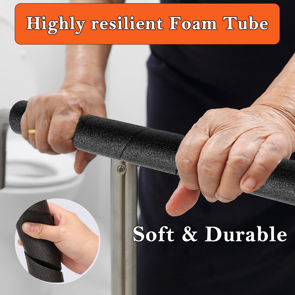 3 Pack Pipe Insulation Foam Tube - 15.8 Inches Black Pipe Covers - Multi-Purpose Soft Foam Tubing for Outdoor Indoor Swimming Pool Handle Water Pipes