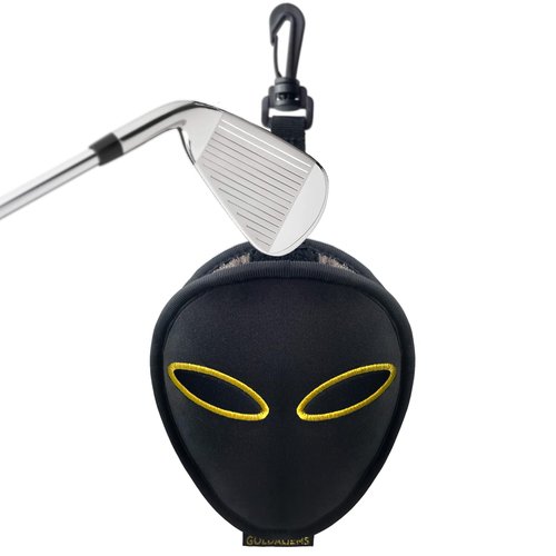 GOLDALIENS Golf Club Cleaner & Ball Cleaning Bag,Original Three-Layer Fabric Waterproof Technology,Golfer's Ultimate Green Clean Scrub Equipment Accessories (Black)
