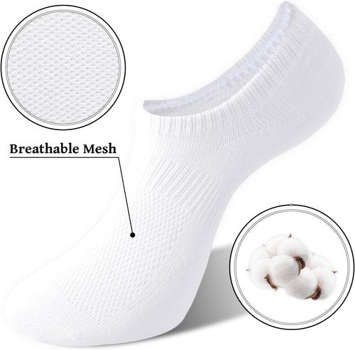 Irisbear No Show Socks - Thin Cotton Non-Slip Low Cut Design | 6 Pairs for Ultimate Comfort