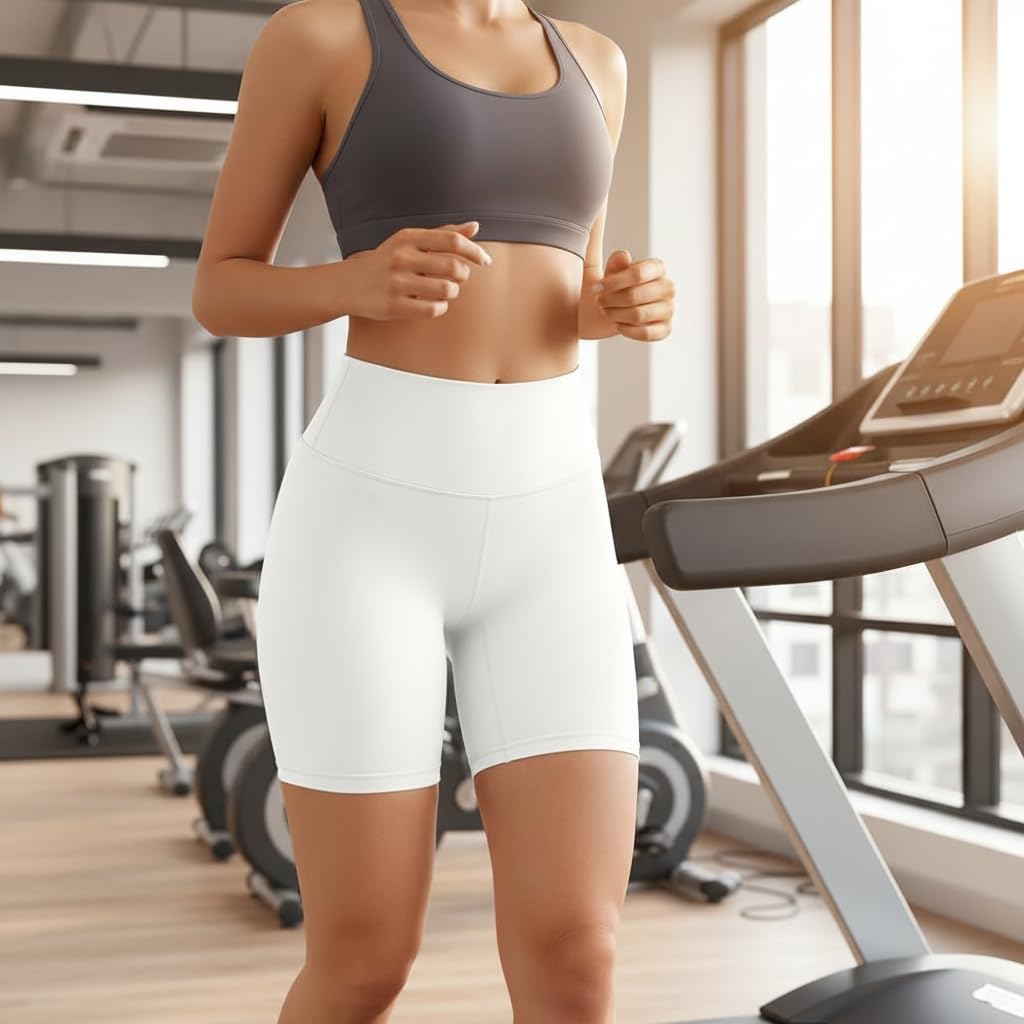 Skiennix High Waisted Biker Shorts for Women - Tummy Control Athletic Yoga Spandex | 5 Colors Available