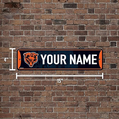 Personalized Chicago Bears Metal Street Sign - 4" x 15"