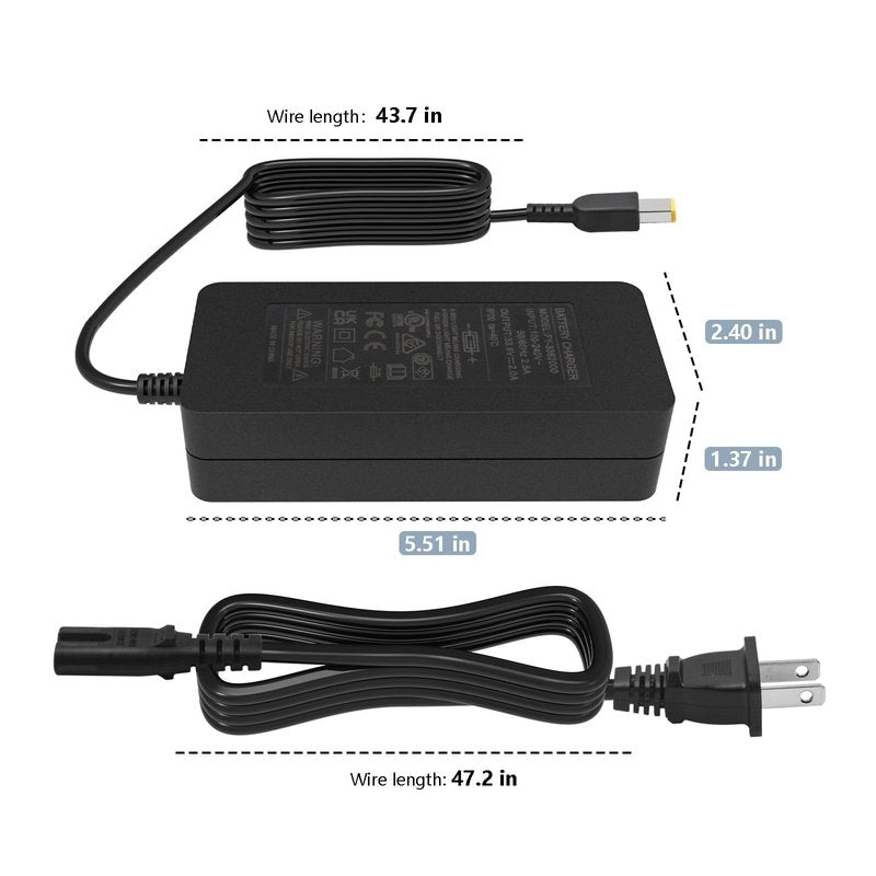 UAUSE 33.6V 2A 3-Prong/Pin XLR Power Charger for Unagi Model One E350 E500 Lithium Battery Charger