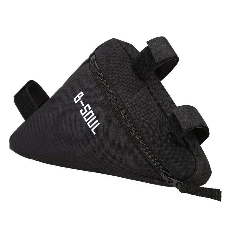 Dwawoo Triangle Frame Bag, Bicycle Bike Bag Quick Release Front Saddle Cycling Storage Frame Pouch (Black)