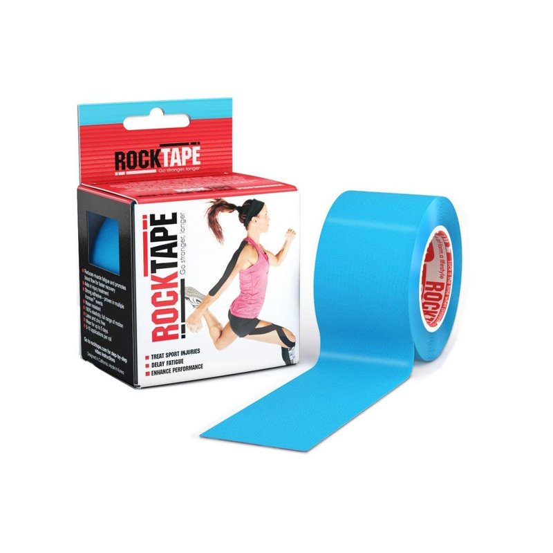RockTape Original 2-Inch Water-Resistant Kinesiology Tape, 16.4-Foot Continuous Roll, Electric Blue