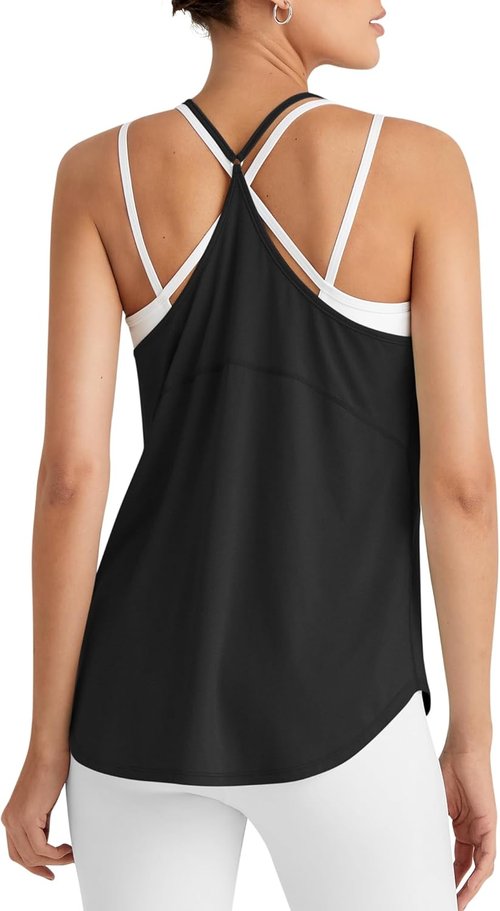 G4Free Women's Athletic Tank Top - Lightweight Racerback Gym & Pilates Top | Loose Fit Running Wear