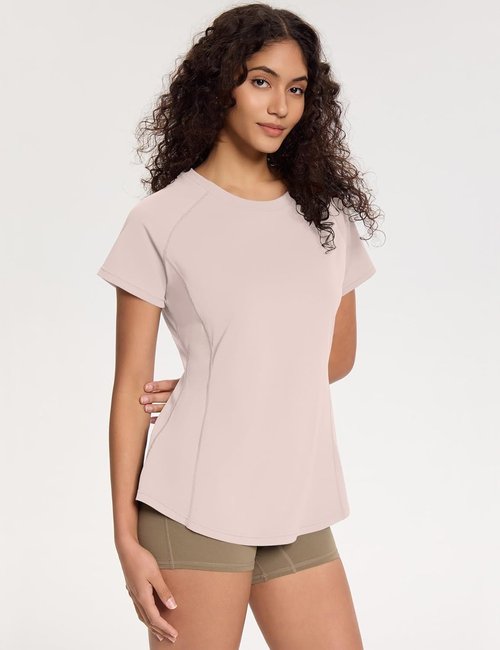 Loovoo Women's Workout Tops - Loose Fit Breathable Activewear | Quick-Dry Gym Tee