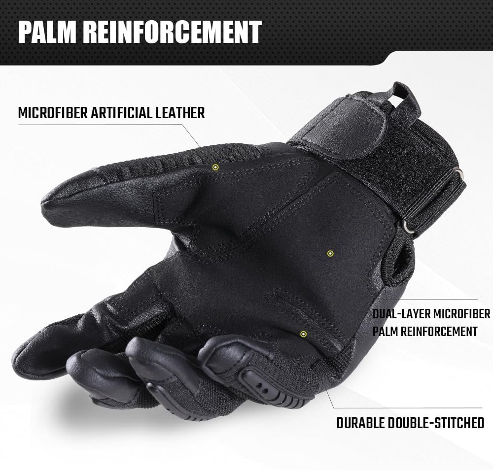 WTACTFUL Tactical Gloves for Men - Touchscreen Compatibility for Airsoft & Outdoor Activities