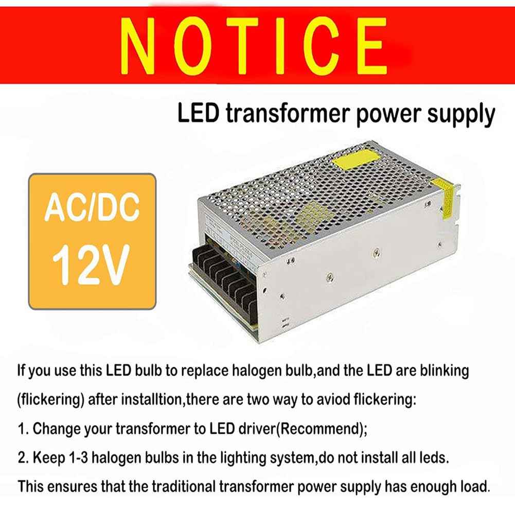 JSVSAL GY6.35 LED Bulb Dimmable,T4 JC Type GY6.35/G6.35 Bi-pin Base,AC/DC 12V Warm White 2700K 5W Equivalent to 40-50W Halogen Bulb for Pendant Light,Chandelier,Desk Light,Landscape Lighting,6-Pack