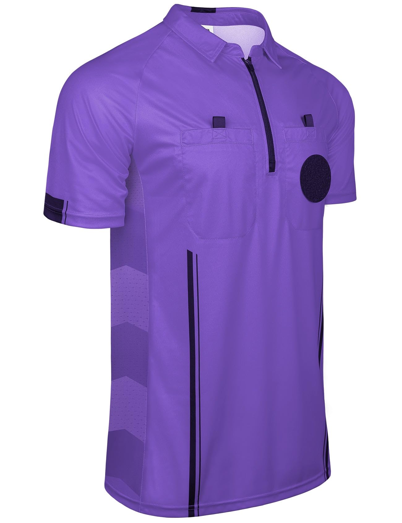 FitsT4 Sports Pro Soccer Referee Jersey Short Sleeve Ref Shirts Purple Large