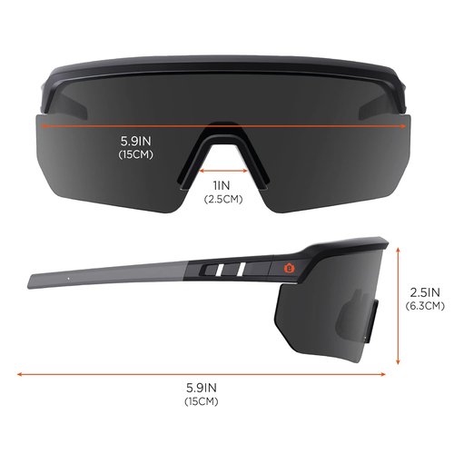 Ergodyne Skullerz Aegir Safety Glasses - ANSI Z87.1+ Certified Protection | Durable & Stylish Design