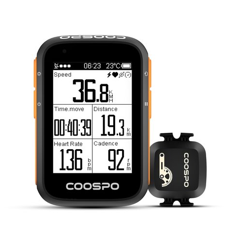 COOSPO Bike Computer Wireless GPS,Bike Speedometer with Auto Backlight, Bluetooth5.0 ANT Cycling GPS Computer,Bicycle Computer Wireless BC200 Bundle with CooSpo Cadence Speed Sensor …
