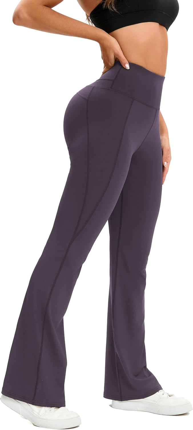 Skiennix Flare Leggings - High Waisted Yoga Pants with Tummy Control | Casual Bell Bottoms for Women