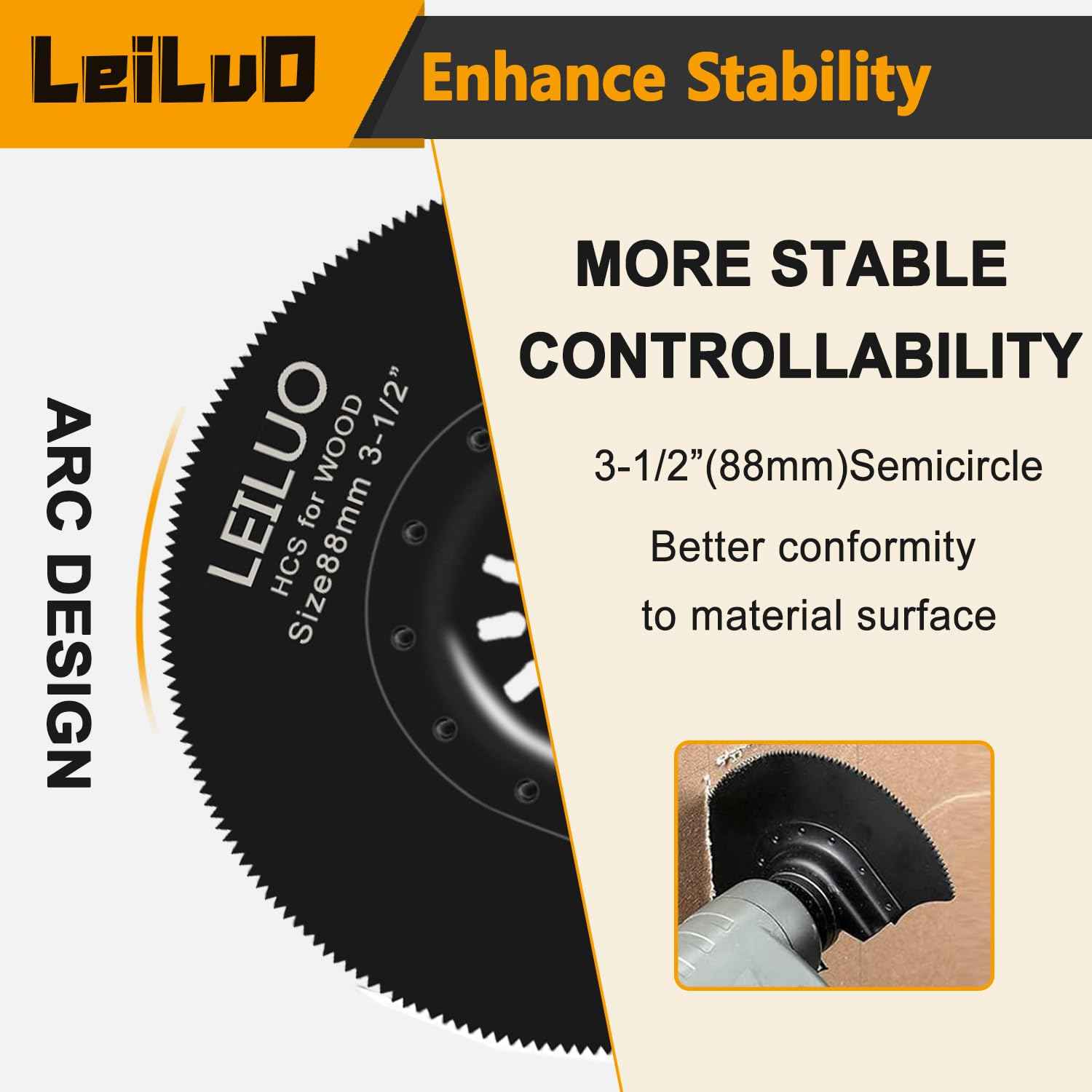 LEILUO 34 Pcs Multitool Blade Kits for Wood Nails Drywall Cutting Oscillating Saw Blades Universal Oscillating Tool Accessories with Storage Bag Compatible with DeWalt Makita Dremel and More