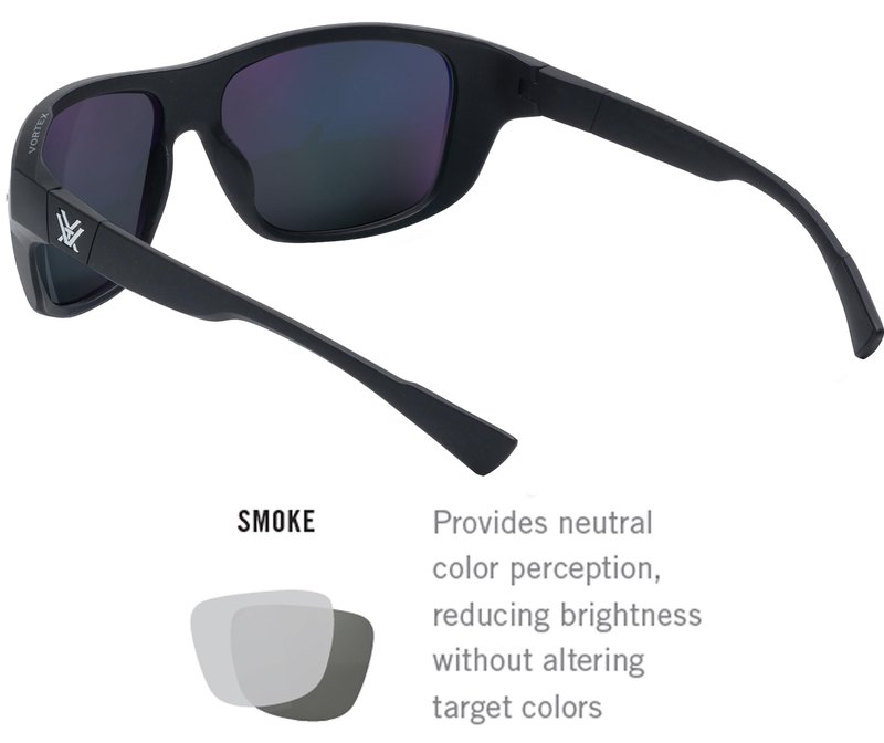 Vortex Optics Jackal Sunglasses (Black Frame - Smoke Lens)