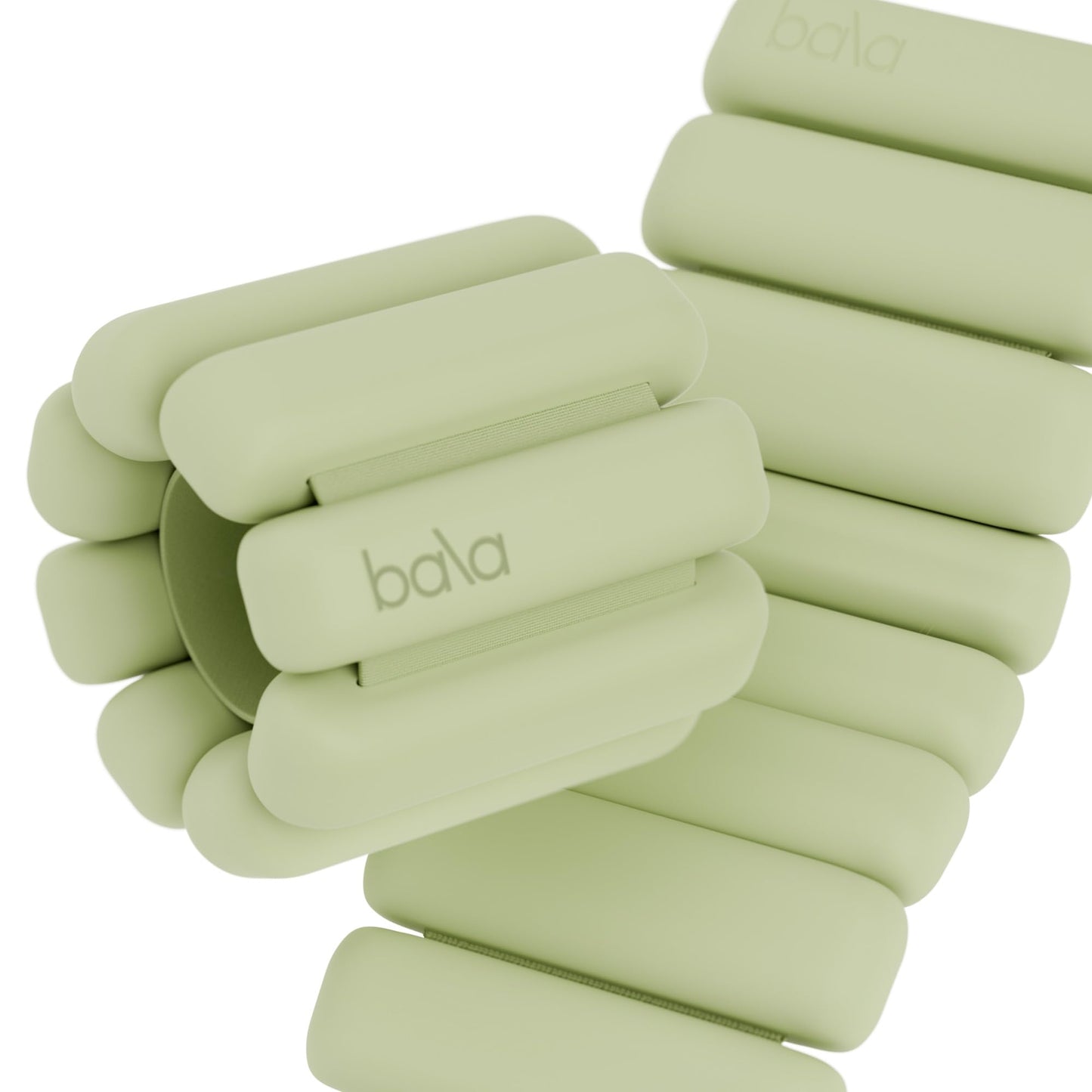 Bala Bangles Wrist & Ankle Weights for Women & Men - 1 lb Adjustable Weighted Bands - Soft Silicone Arm & Leg Weights for Pilates, Yoga, Walking, Barre, Home Workout & Strength Training Exercise