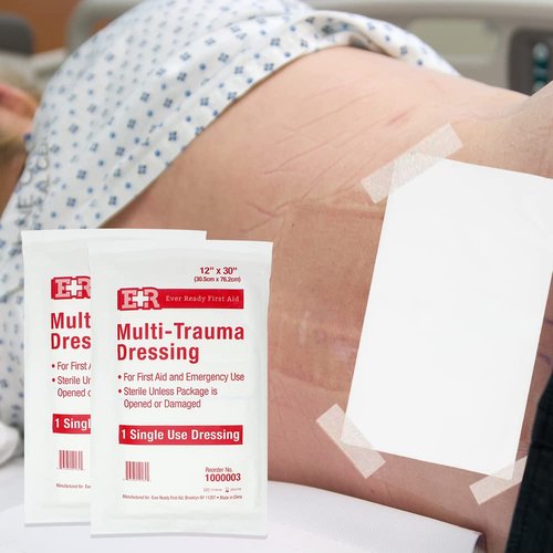 Ever Ready First Aid Multi-Trauma Sterile Non-Woven Dressing 12” x 30” - 10 Count