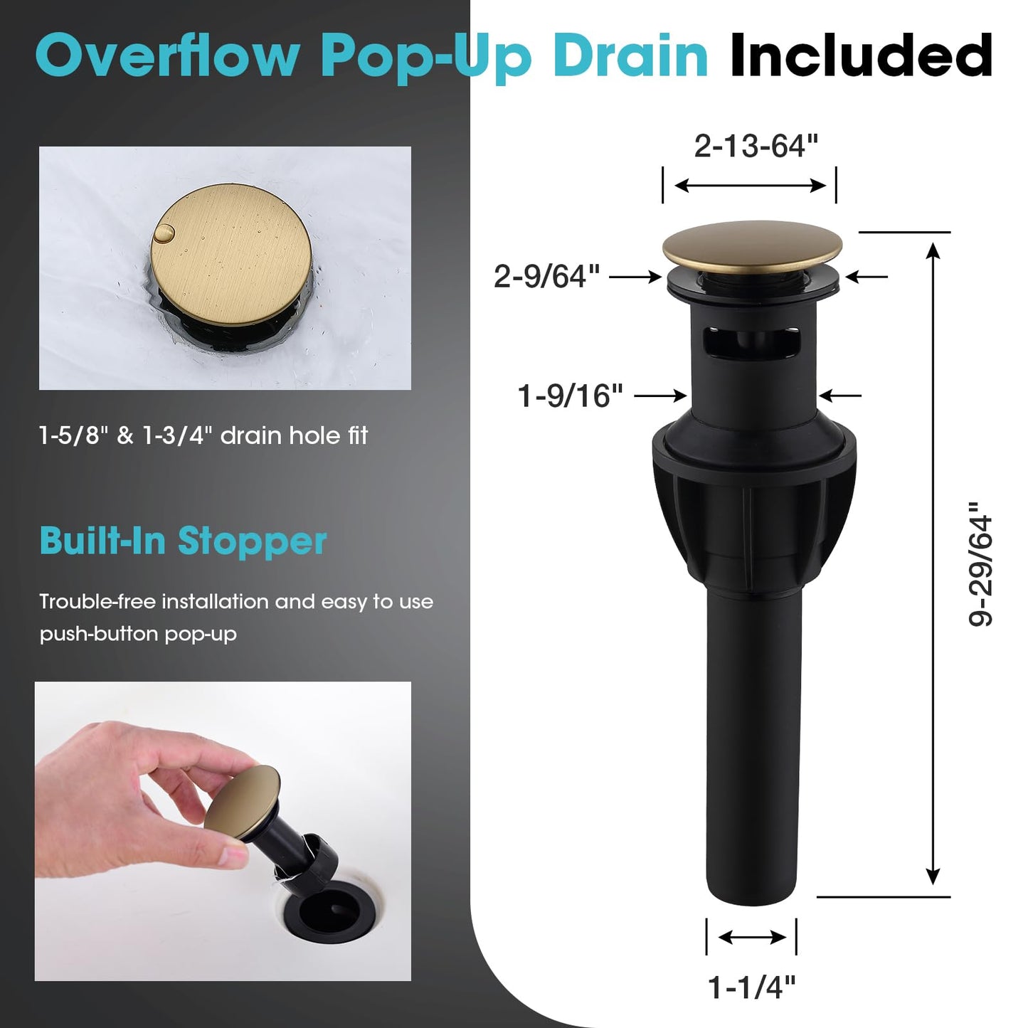 TRUSTMI Brushed Gold Bathroom Faucet 3 Hole 2 Handle 8 Inch Widespread Bathroom Sink Faucet, Brass and Stainless Steel High-Arc Square Swivel Spout