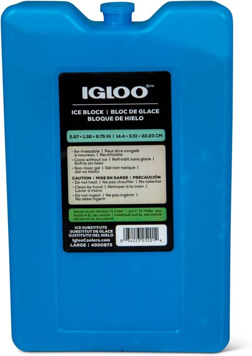 Igloo Maxcold Ice Block - Durable Insulation for Long-Lasting Cold Retention | 12" x 6" Size
