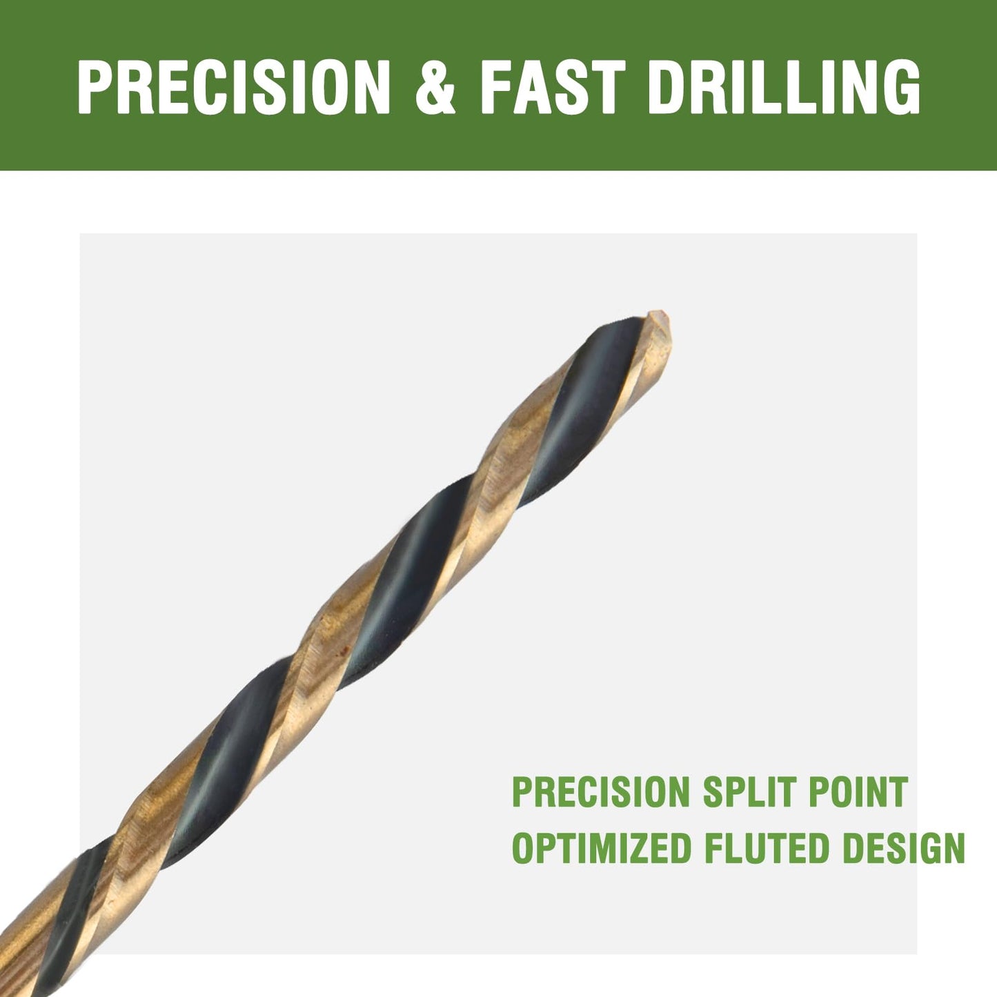 HLOFIZI 1/4 x 8 Inch Extra Long Drill Bits (3 Pack), Aircraft Drill Bit Black and Gold M2 HSS for Wood, Plastic, Thin Metal Sheet