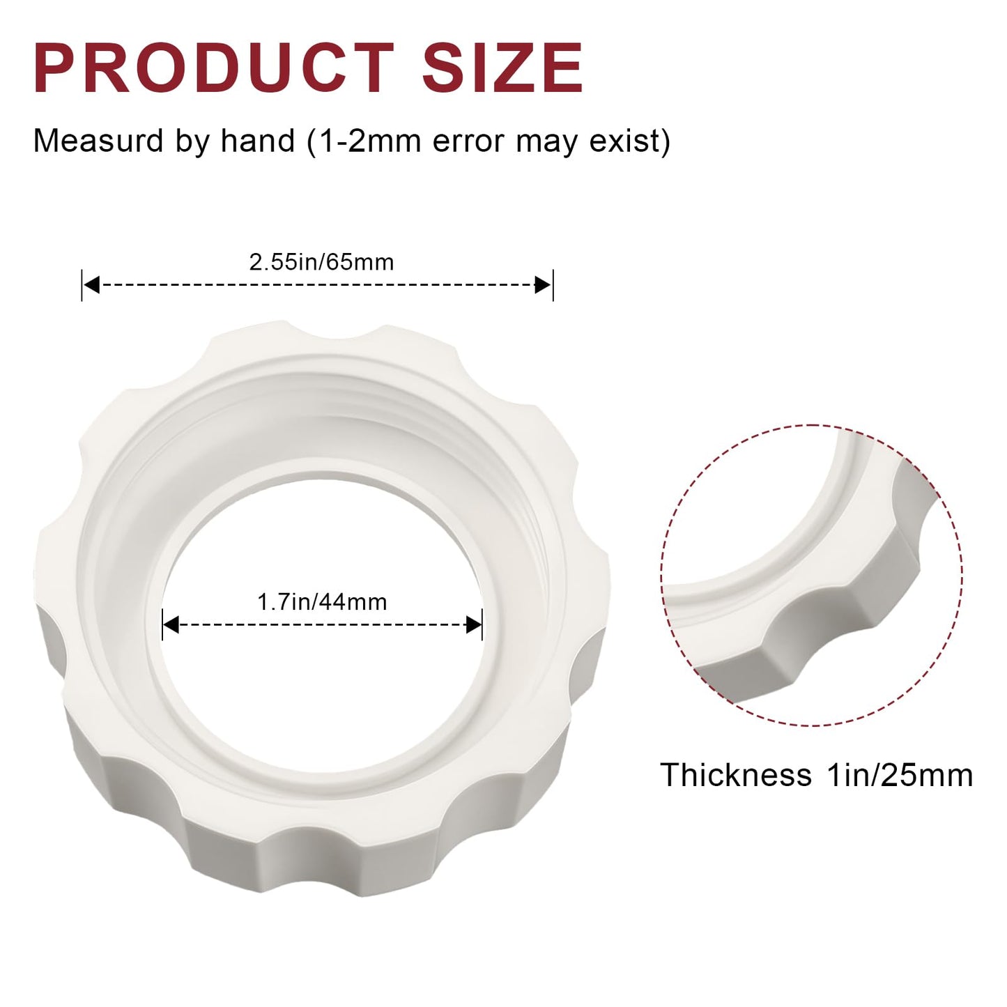 W115422 Food Grinder Attachment End Cap for Kitchenaid & Whirlpool - Replacement Screw Cap for Stand Mixer Meat Grinder Attachments