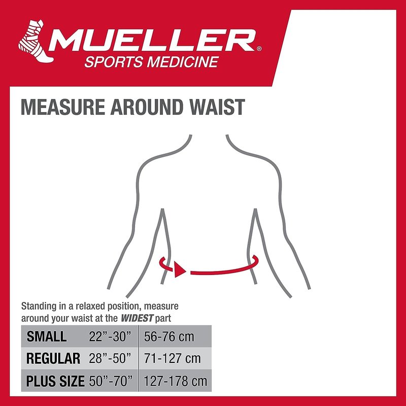 MUELLER Sports Medicine Adjustable Lumbar Back Brace with Removable Pad, Back Pain Relief Support for Men and Women, Ideal for Upper and Lower Back Pain, Sciatica, Scoliosis, Black, Small