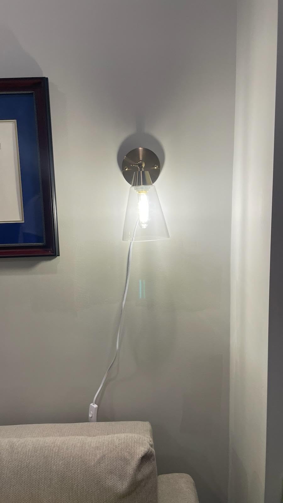 12FT Replacement Lamp Cord, 18 AWG 2 Prong Power Cord Cable with On Off Button Switch, Stripped Ends Ready for Wiring and Applicable to All Kinds of Household Lamps, Black