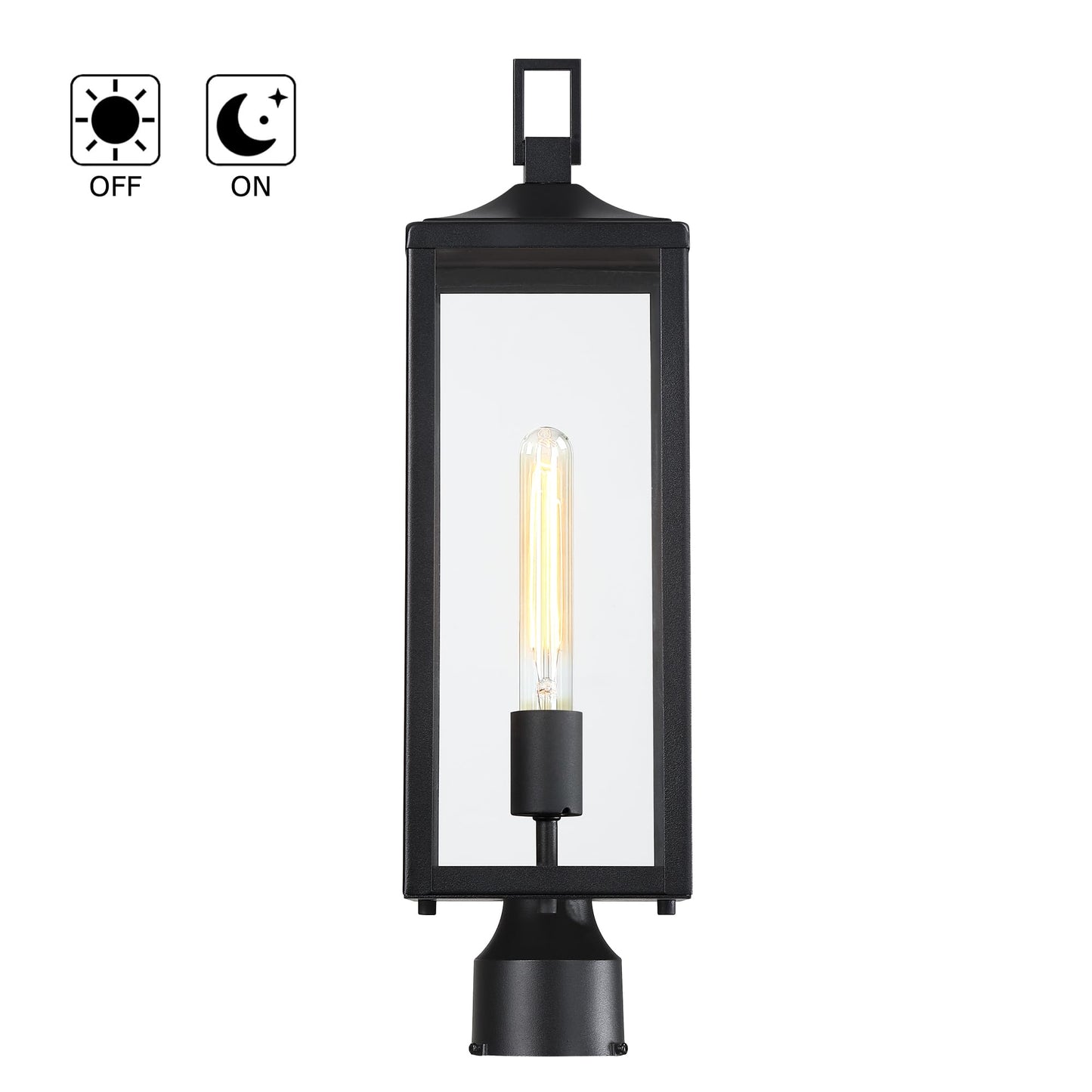 Faymart lighting 21.3 Inch Outdoor Lamp Post Light Fixture Dusk to Dawn - Residential Sidewalk Lamp Post Sconce Dusk to Dawn Outside Pole Lantern for House Outdoor Column Light, E26